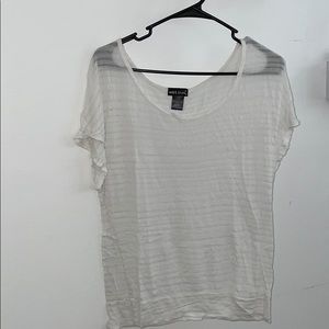 Wet Seal White Sheer T Shirt